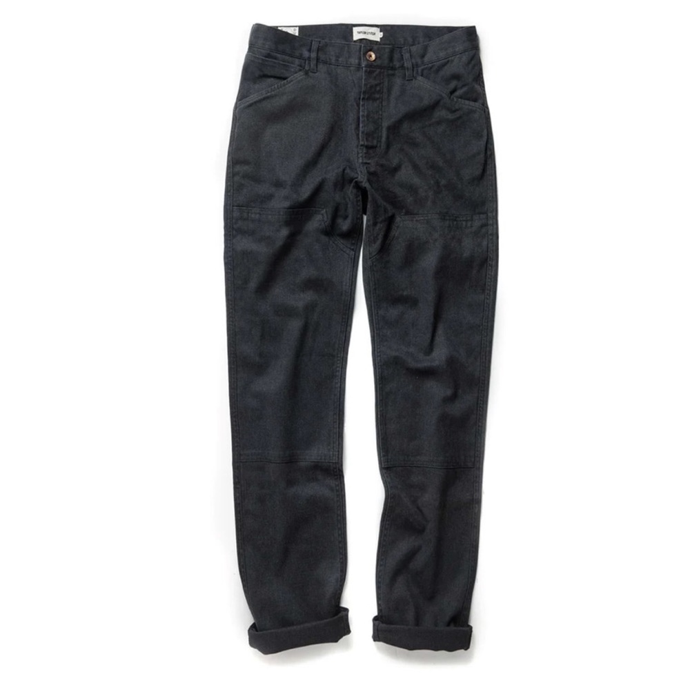Men's Taylor Stitch Black Boss Duck Chore Pant Double Knee, 32 (x 32)